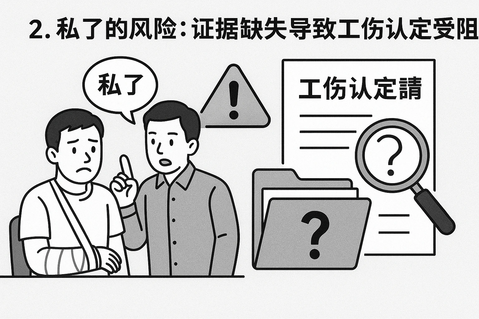 2. 私了的风险：证据缺失导致工伤认定受阻