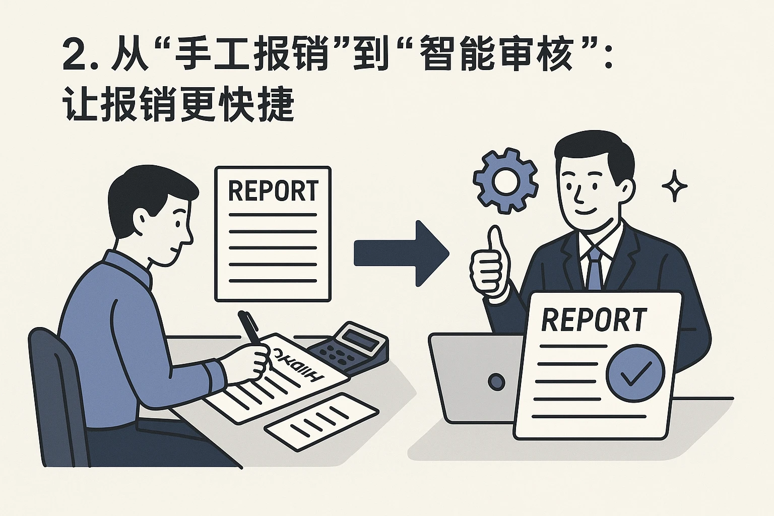 2. 从“手工报销”到“智能审核”：让报销更快捷