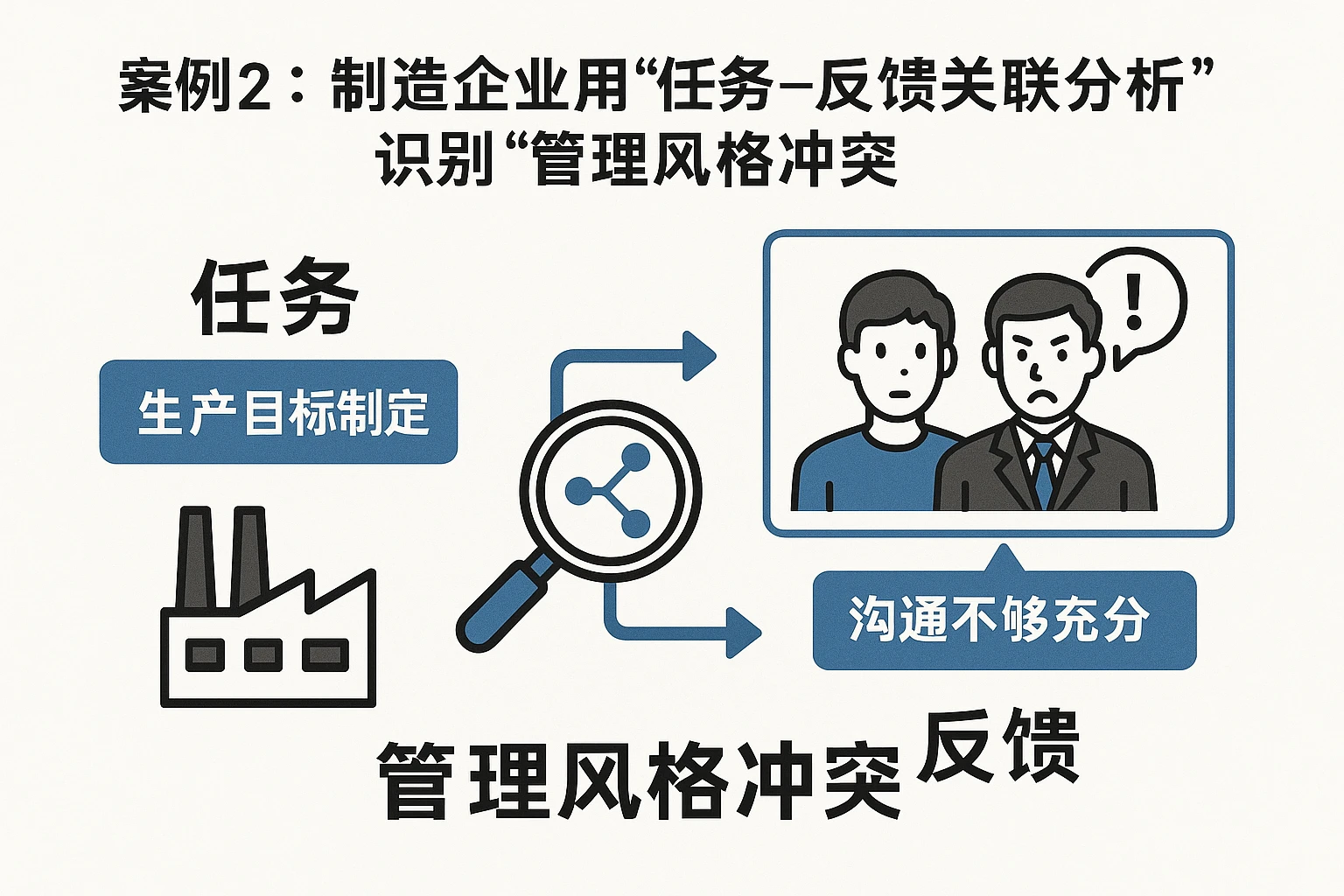 案例2：制造企业用“任务-反馈关联分析”识别“管理风格冲突”