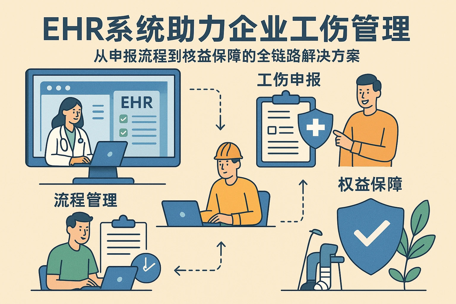 EHR系统助力企业工伤管理：从申报流程到权益保障的全链路解决方案