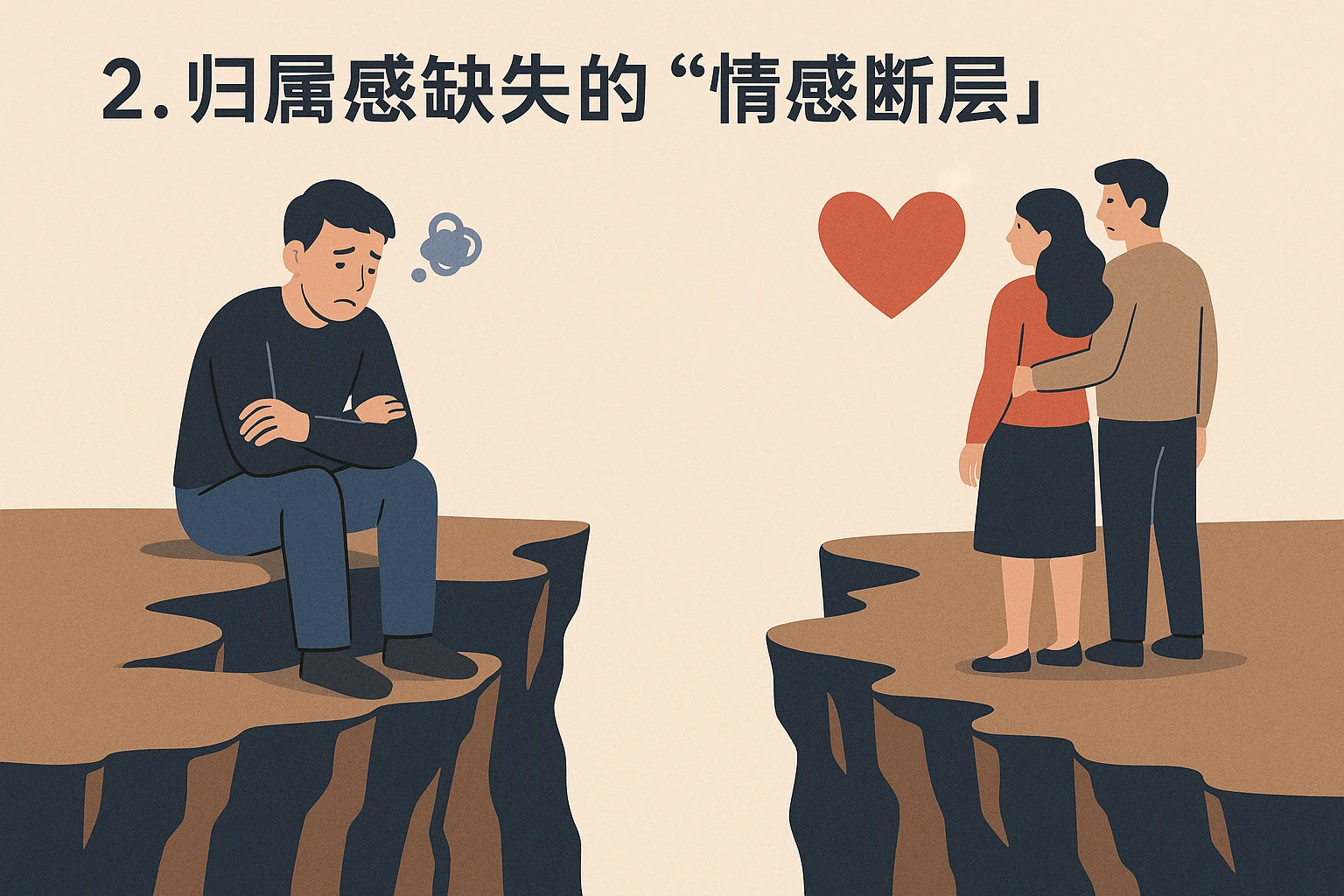2. 归属感缺失的“情感断层”