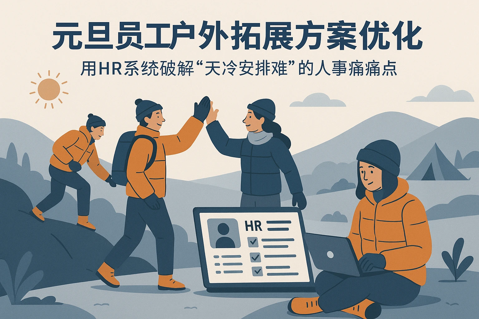 元旦员工户外拓展方案优化：用HR系统破解“天冷安排难”的人事痛点