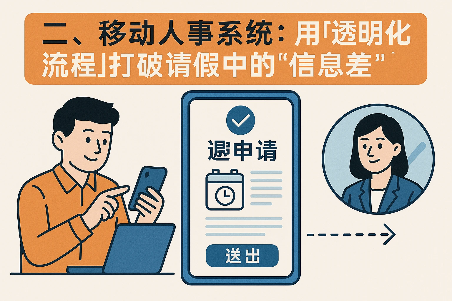 二、移动人事系统：用“透明化流程”打破请假中的“信息差”