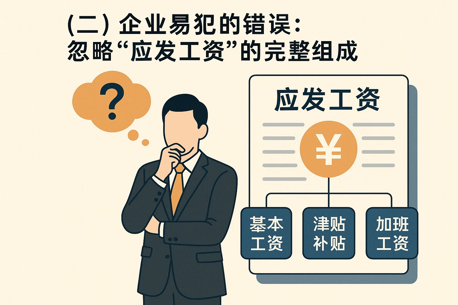 （二）企业易犯的错误：忽略“应发工资”的完整组成