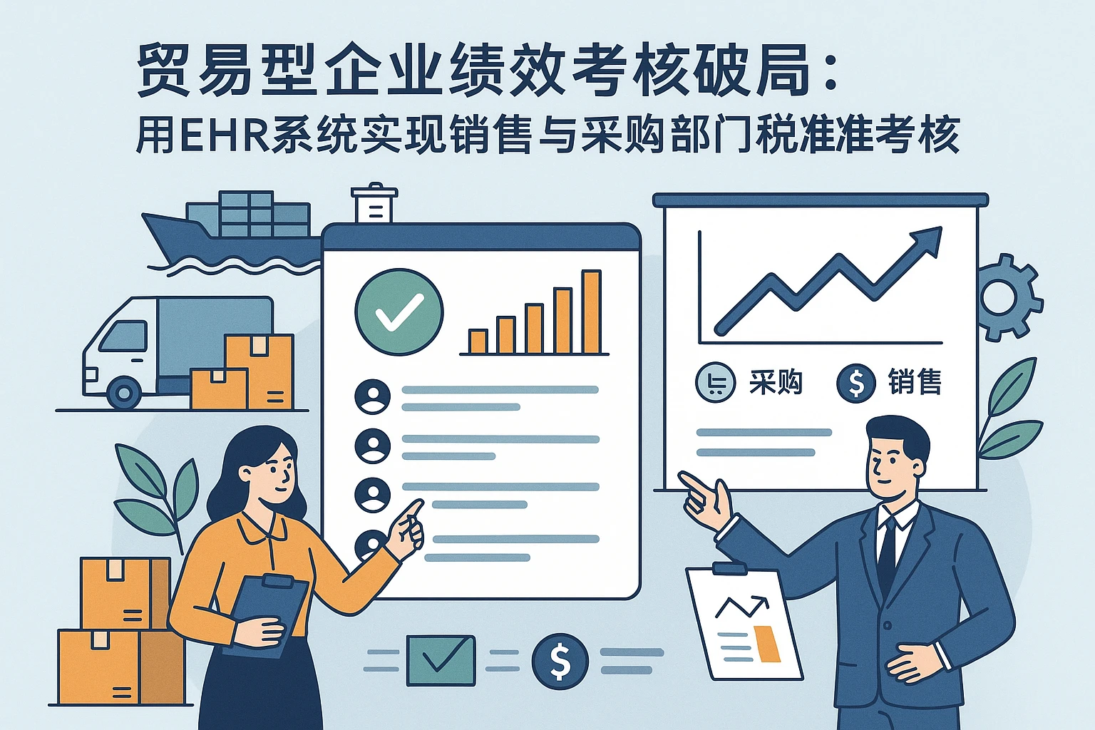 贸易型企业绩效考核破局：用EHR系统实现销售与采购部门精准考核