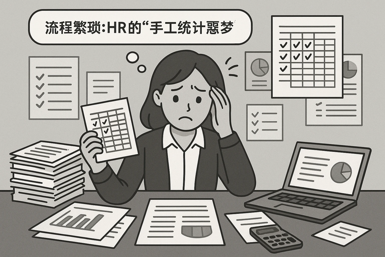 2. 流程繁琐：HR的“手工统计噩梦”