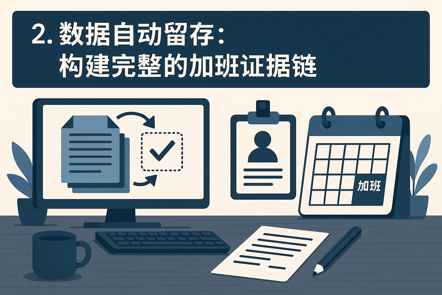 2. 数据自动留存：构建完整的加班证据链