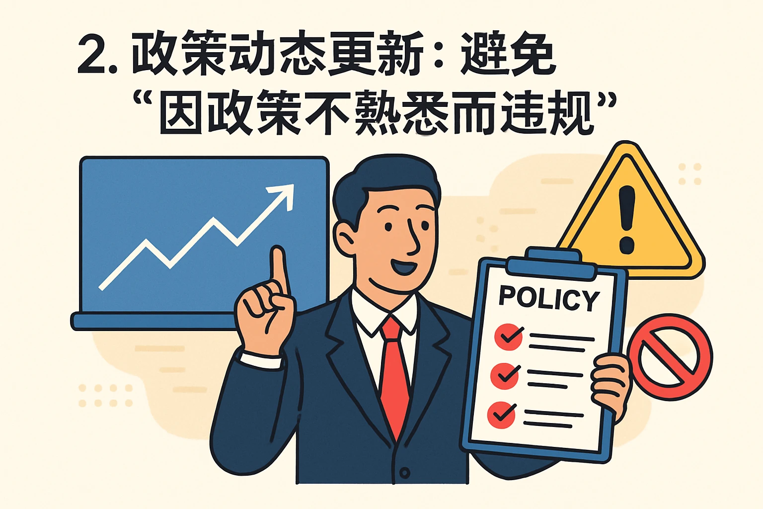 2. 政策动态更新：避免“因政策不熟悉而违规”