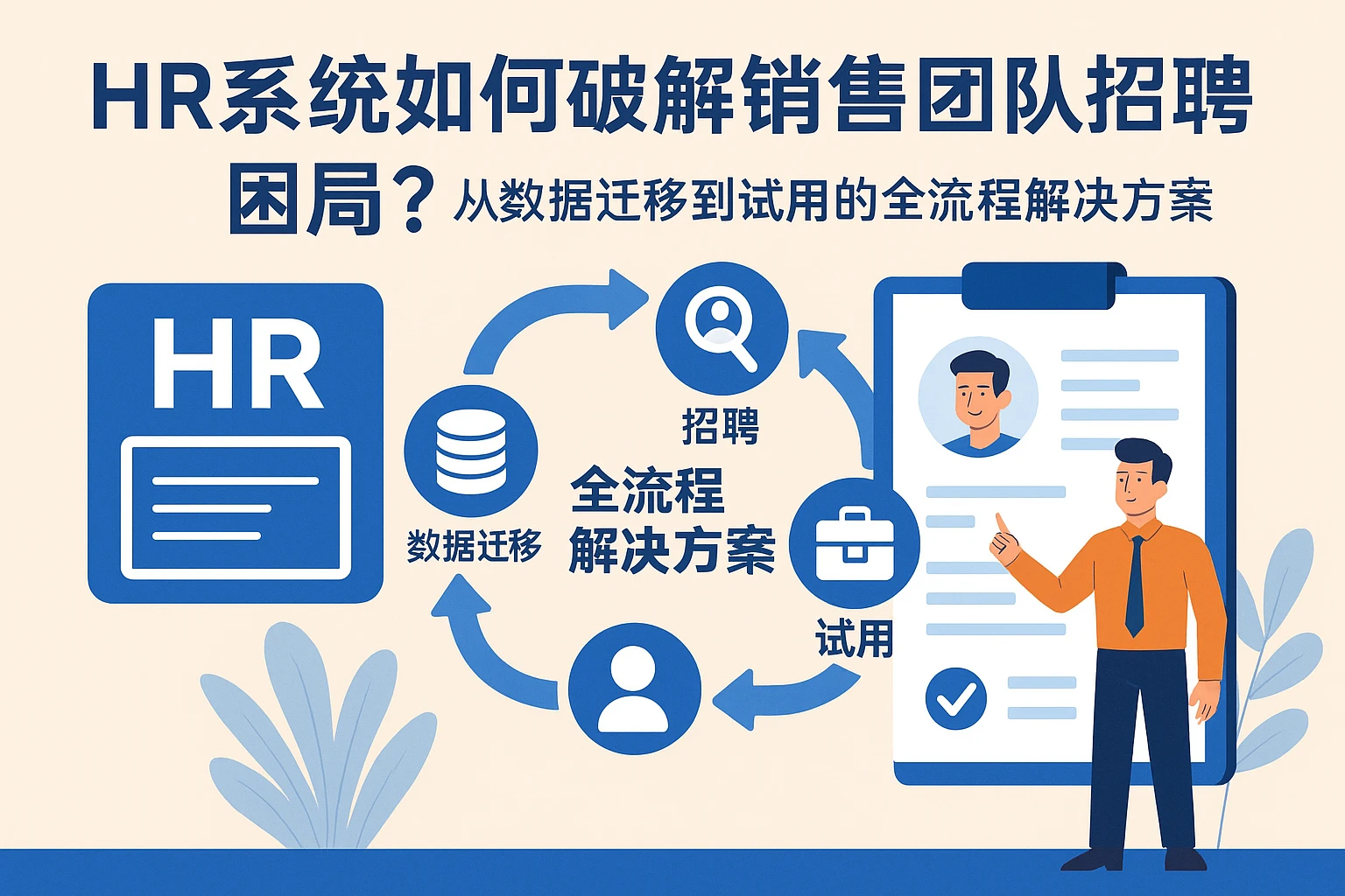 HR系统如何破解销售团队招聘困局？从数据迁移到试用的全流程解决方案