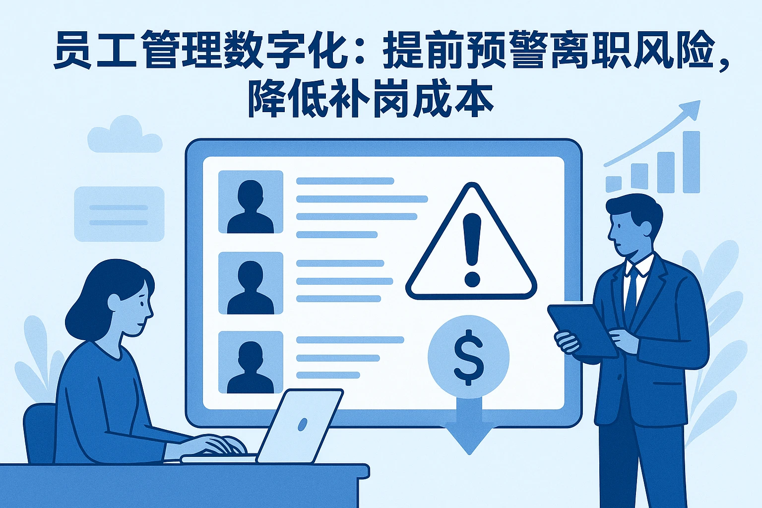2. 员工管理数字化：提前预警离职风险，降低补岗成本
