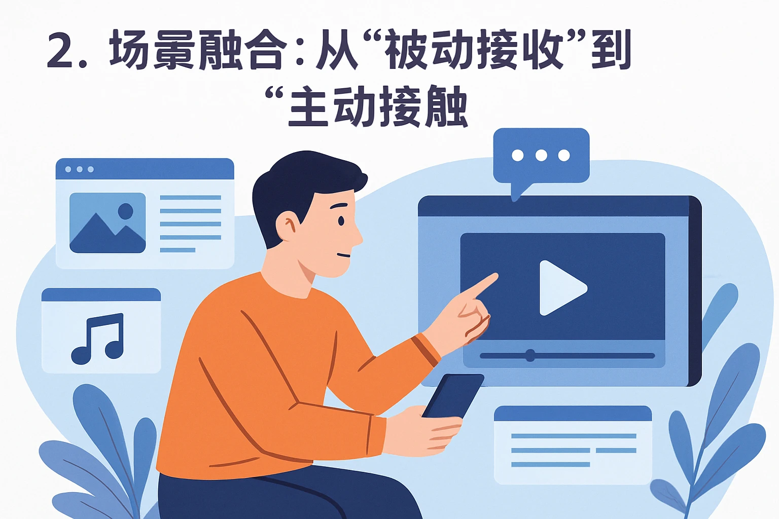 2. 场景融合：从“被动接收”到“主动接触”