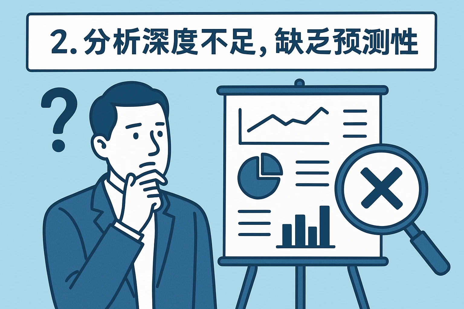 2. 分析深度不足，缺乏预测性