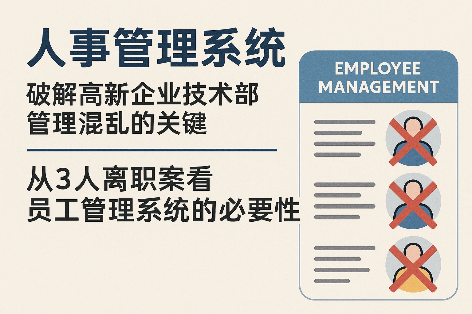 人事管理系统：破解高新企业技术部管理混乱的关键——从3人离职案看员工管理系统的必要性