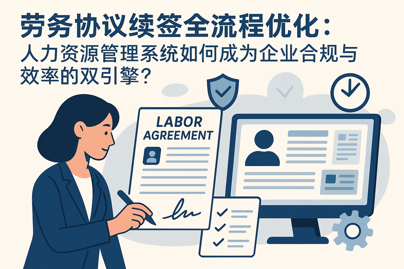 劳务协议续签全流程优化:人力资源管理系统如何成为企业合规与效率的双引擎?