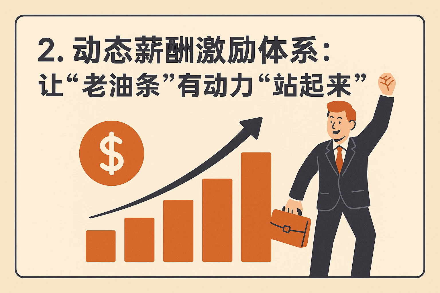 2. 动态薪酬激励体系：让“老油条”有动力“站起来”