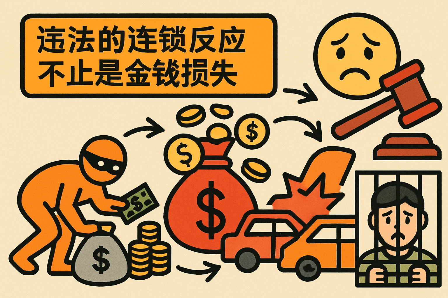 2. 违法的连锁反应：不止是金钱损失
