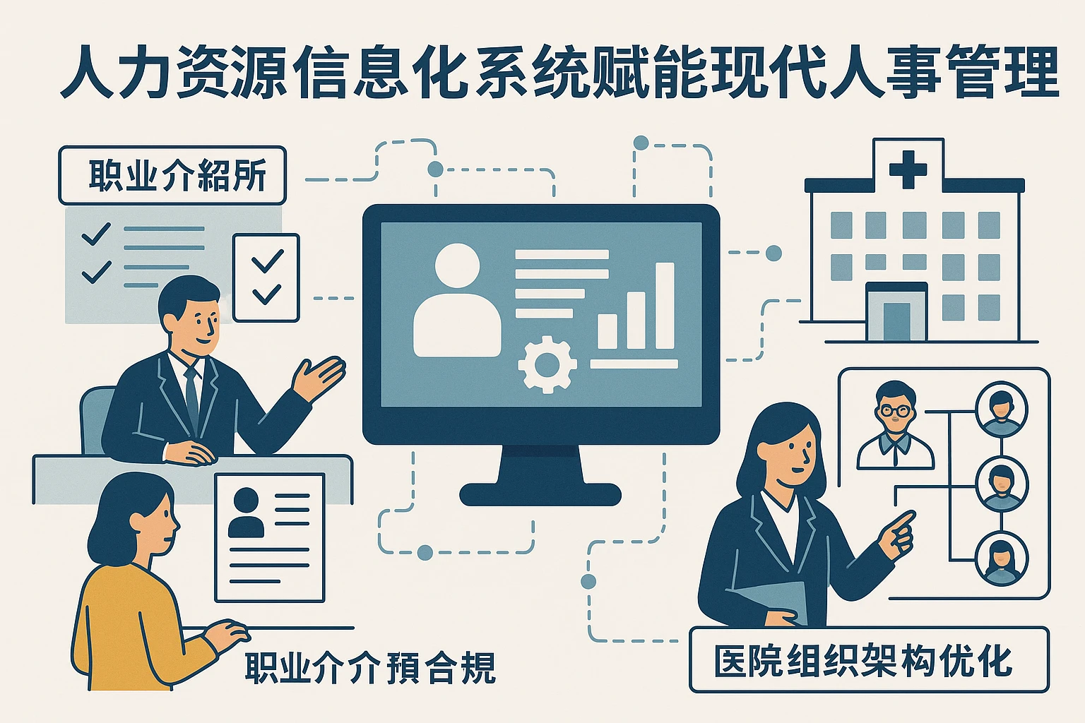 人力资源信息化系统赋能现代人事管理：从职业介绍所合规到医院组织架构优化