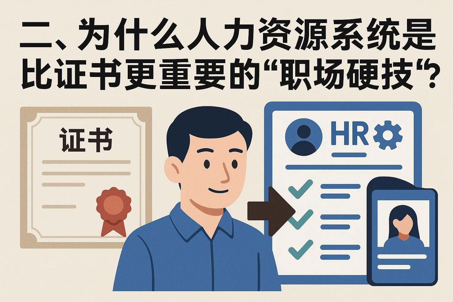 二、为什么人力资源系统是比证书更重要的“职场硬技能”？