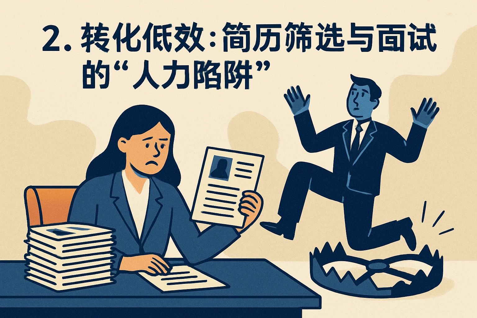 2. 转化低效：简历筛选与面试的“人力陷阱”
