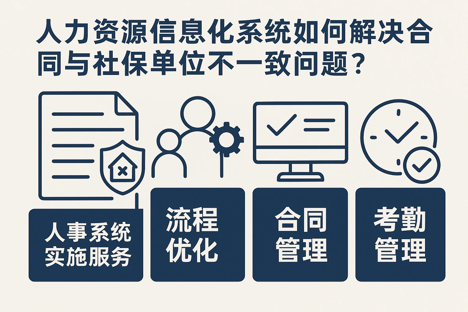 人力资源信息化系统如何解决合同与社保单位不一致问题？——从人事系统实施服务到考勤管理的全流程优化