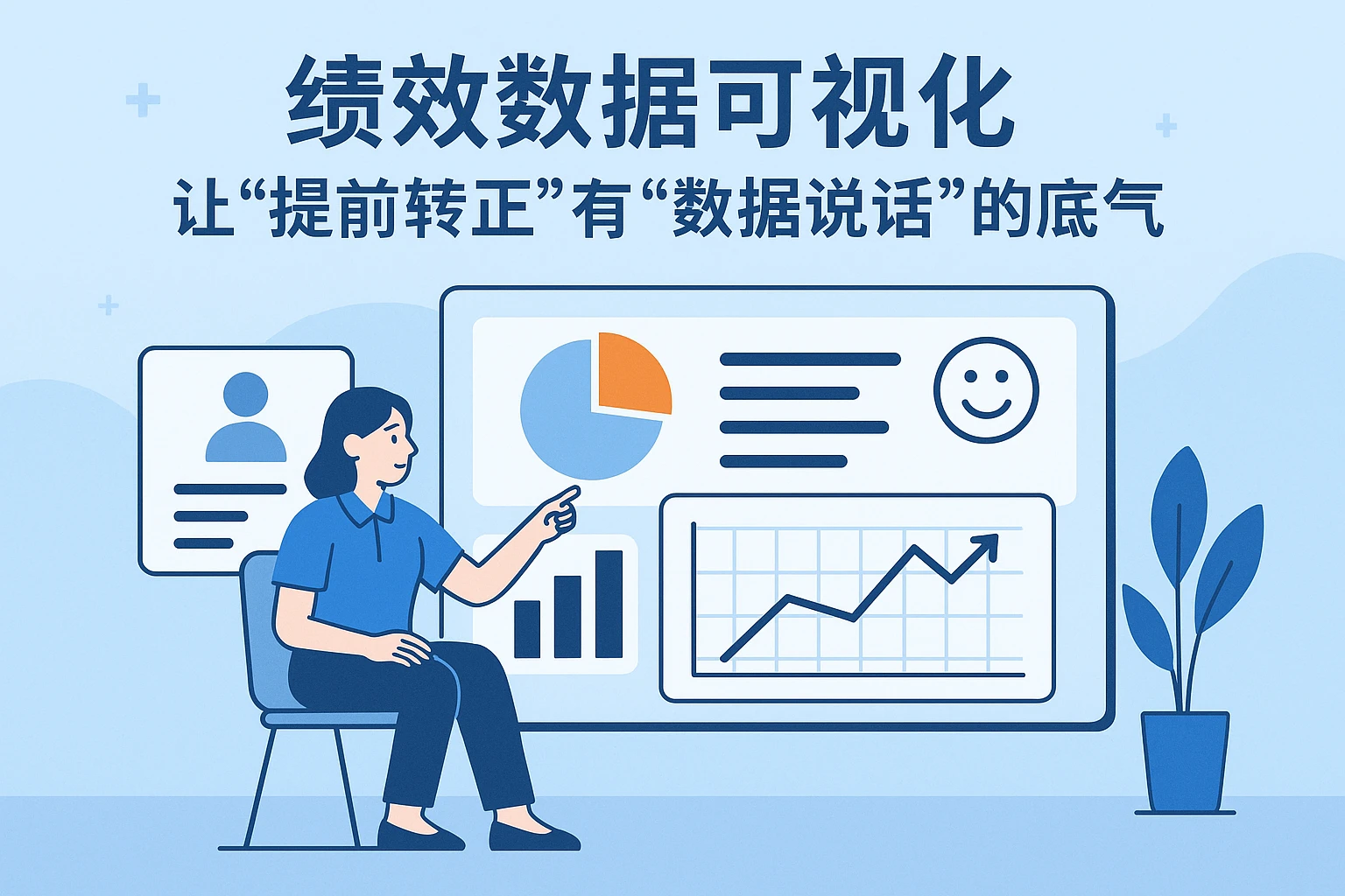 2. 绩效数据可视化：让“提前转正”有“数据说话”的底气