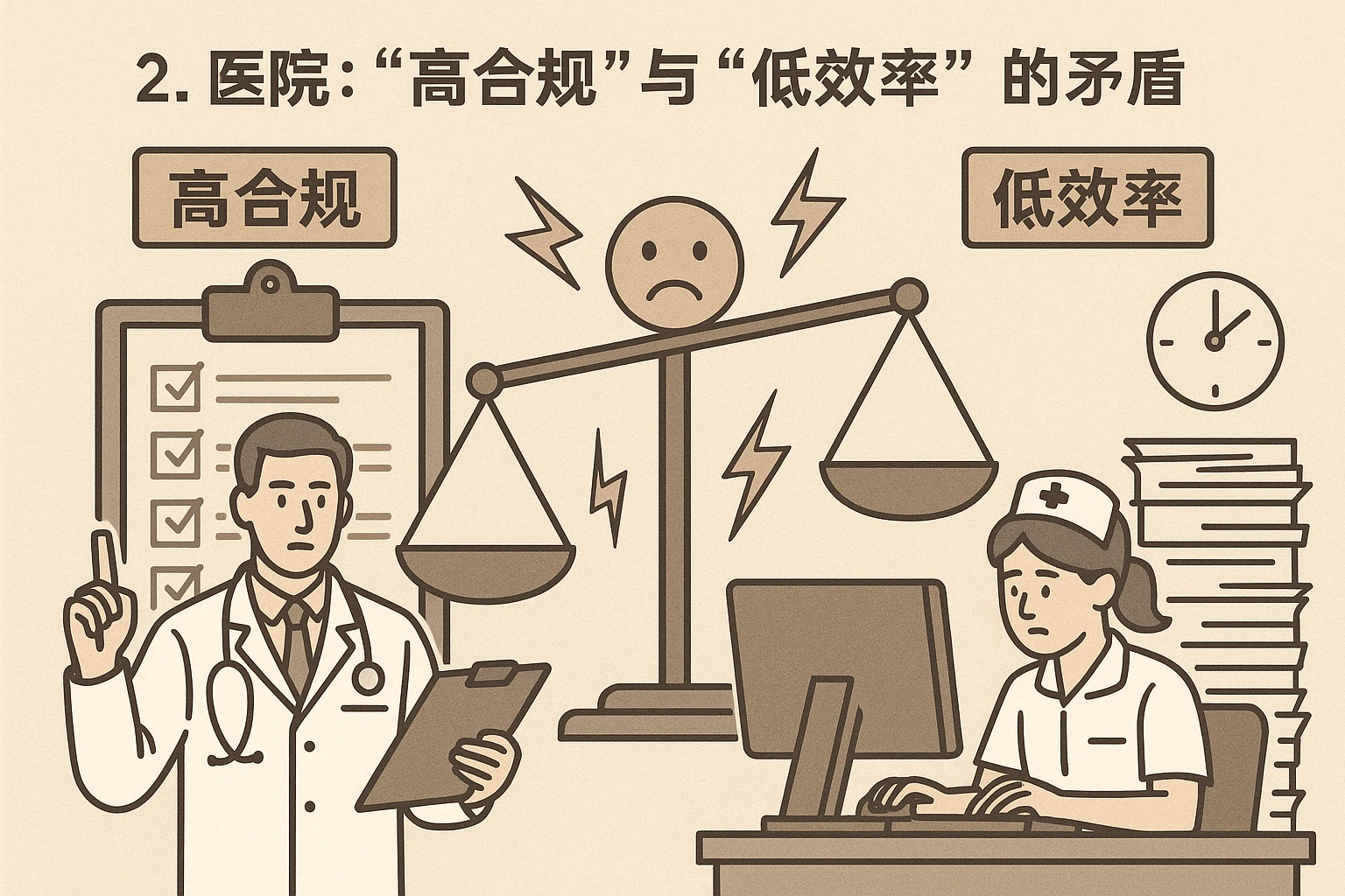 2. 医院：“高合规”与“低效率”的矛盾