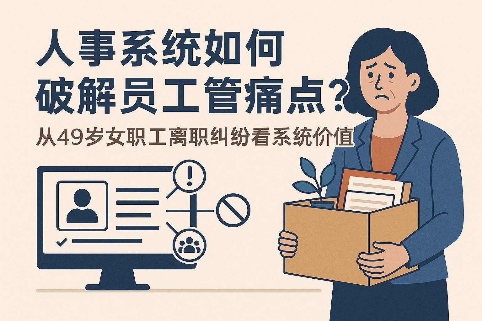 人事系统如何破解员工管理痛点？从49岁女职工离职纠纷看系统价值