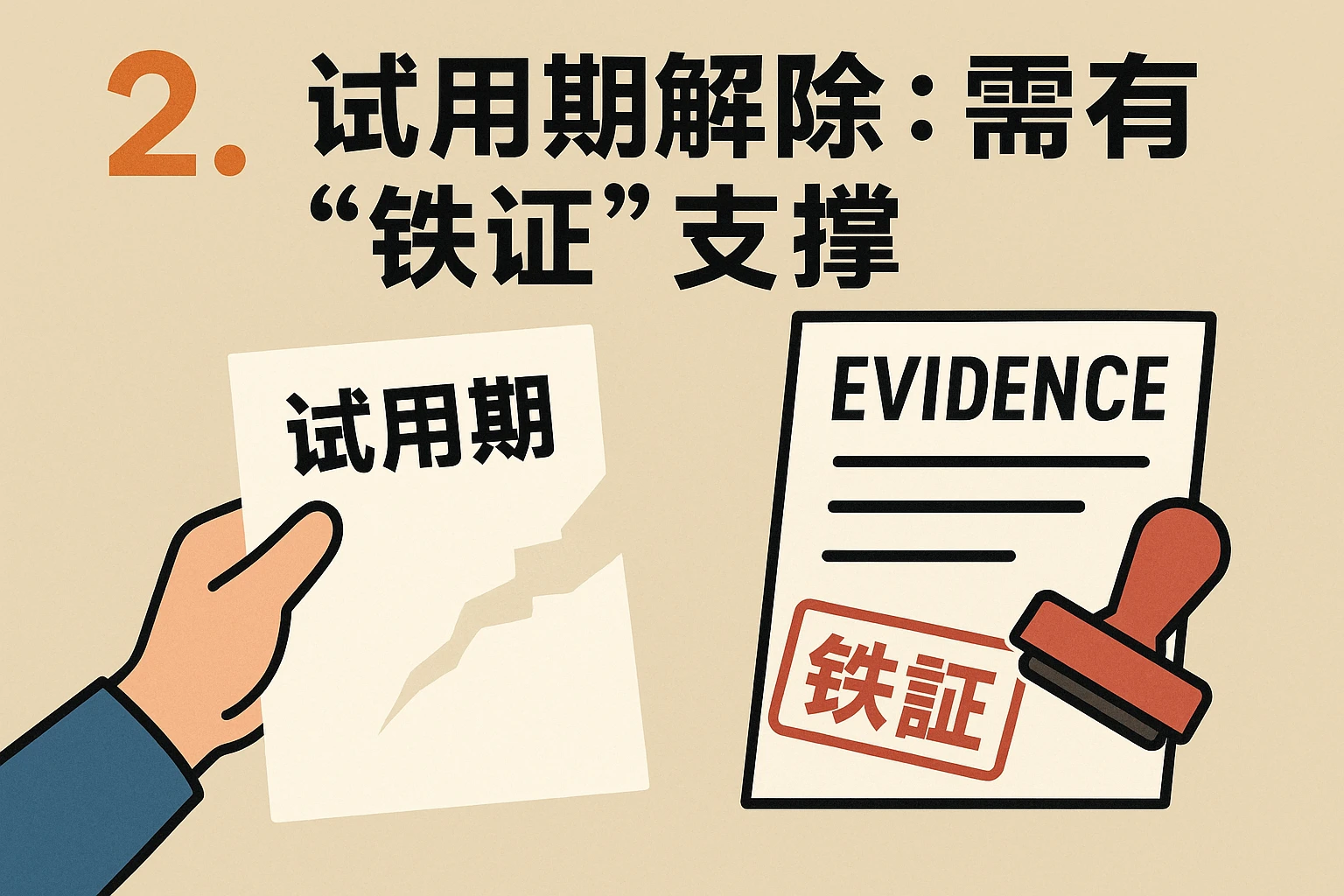 2. 试用期解除：需有“铁证”支撑