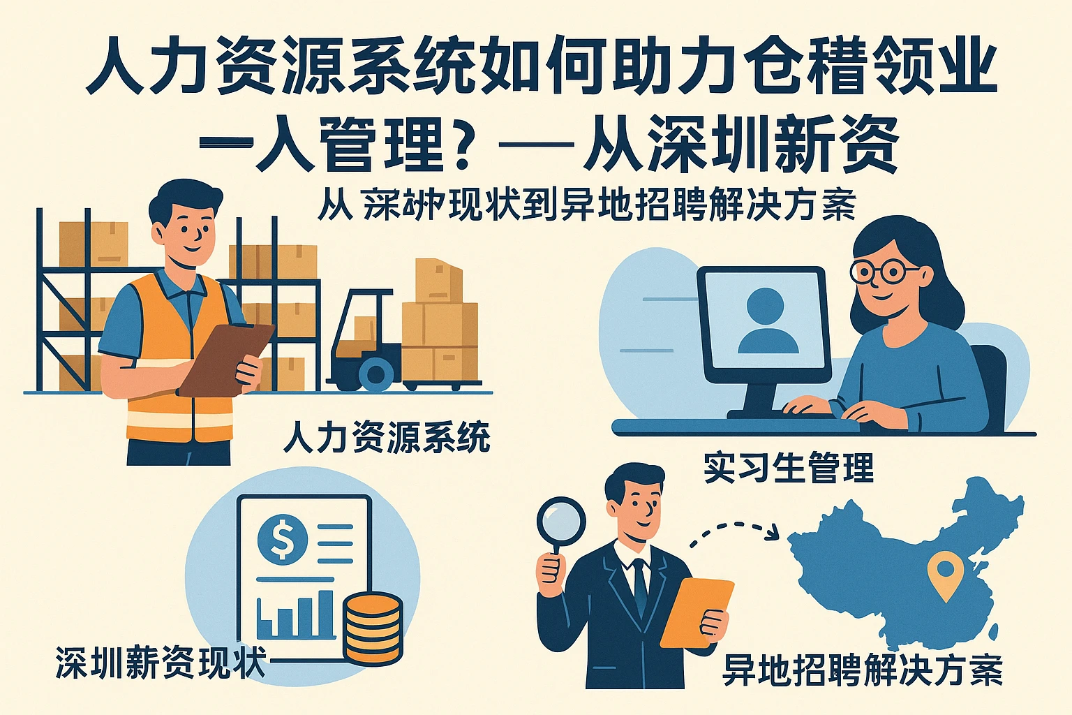 人力资源系统如何助力仓储物流行业实习生管理？——从深圳薪资现状到异地招聘解决方案