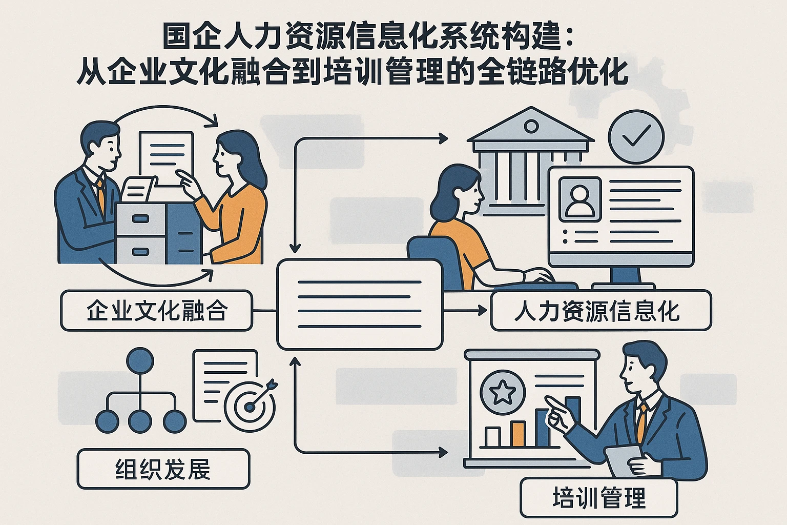 国企人力资源信息化系统构建：从企业文化融合到培训管理的全链路优化
