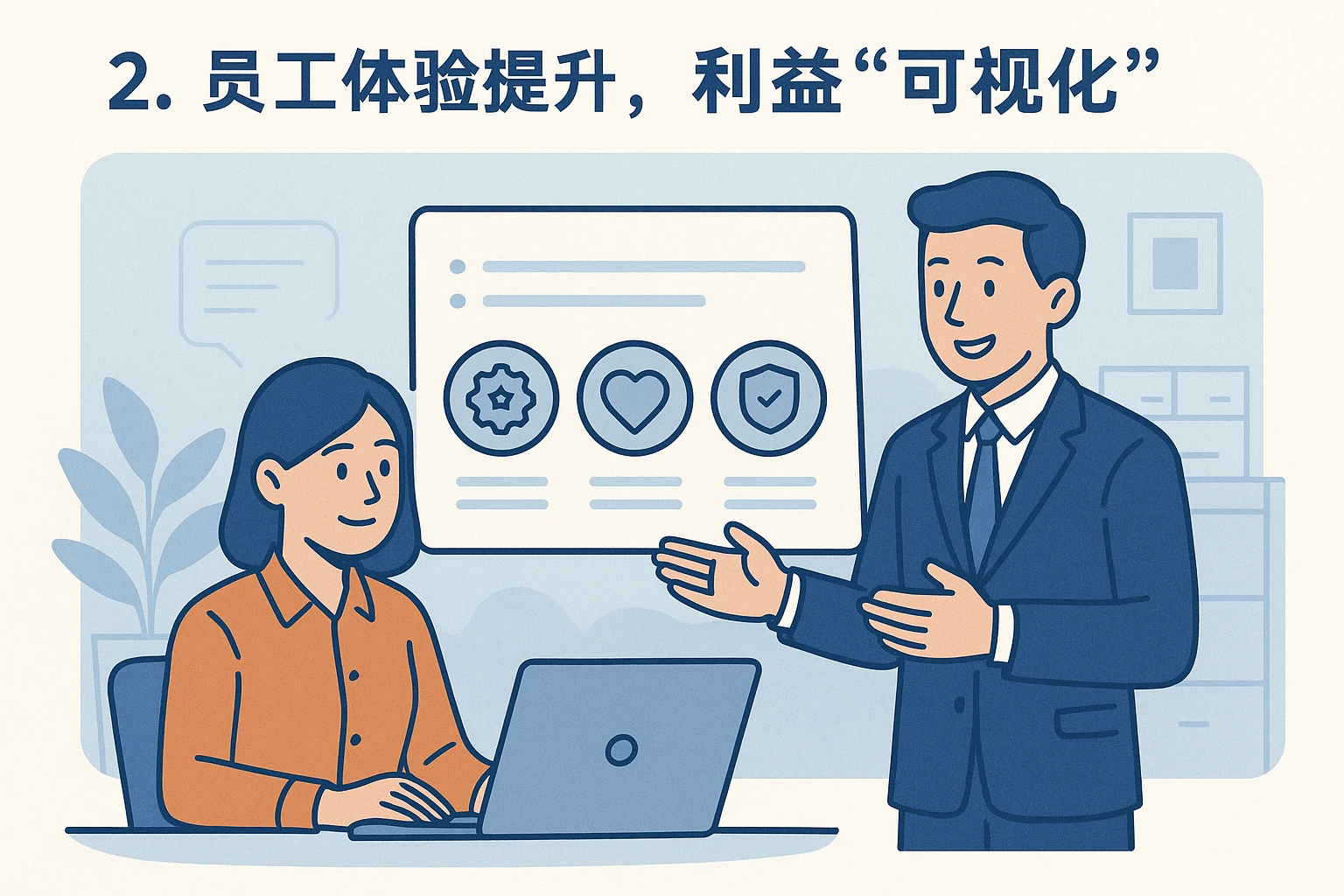 2. 员工体验提升，权益“可视化”