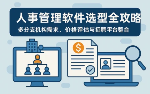 人事管理软件选型全攻略：多分支机构需求、价格评估与招聘平台整合