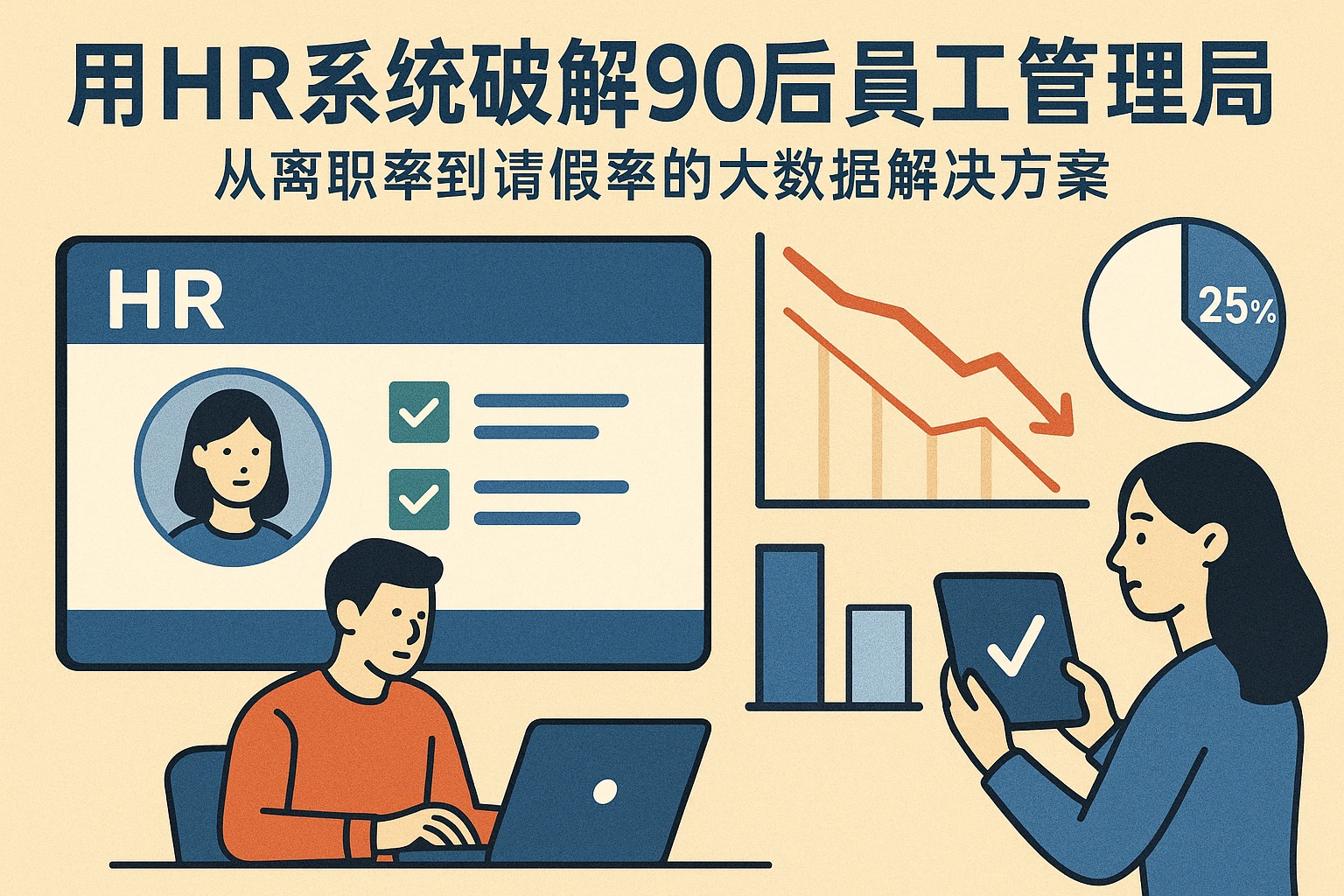 用HR系统破解90后员工管理困局：从离职率到请假率的大数据解决方案