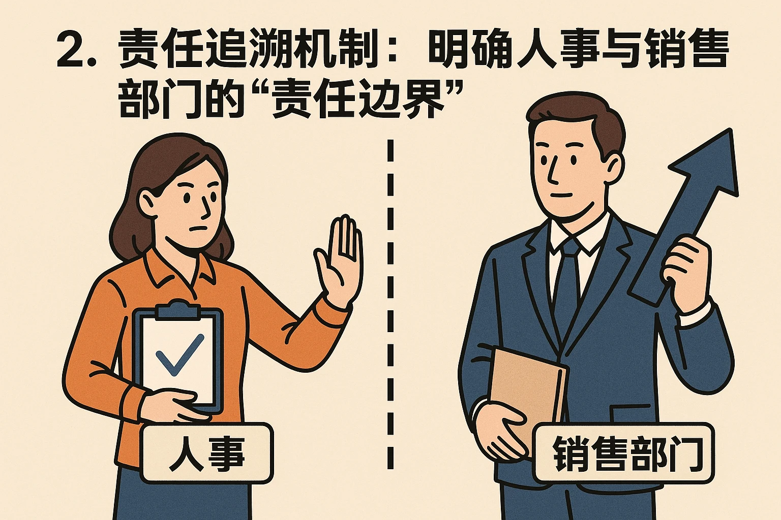 2. 责任追溯机制：明确人事与销售部门的“责任边界”