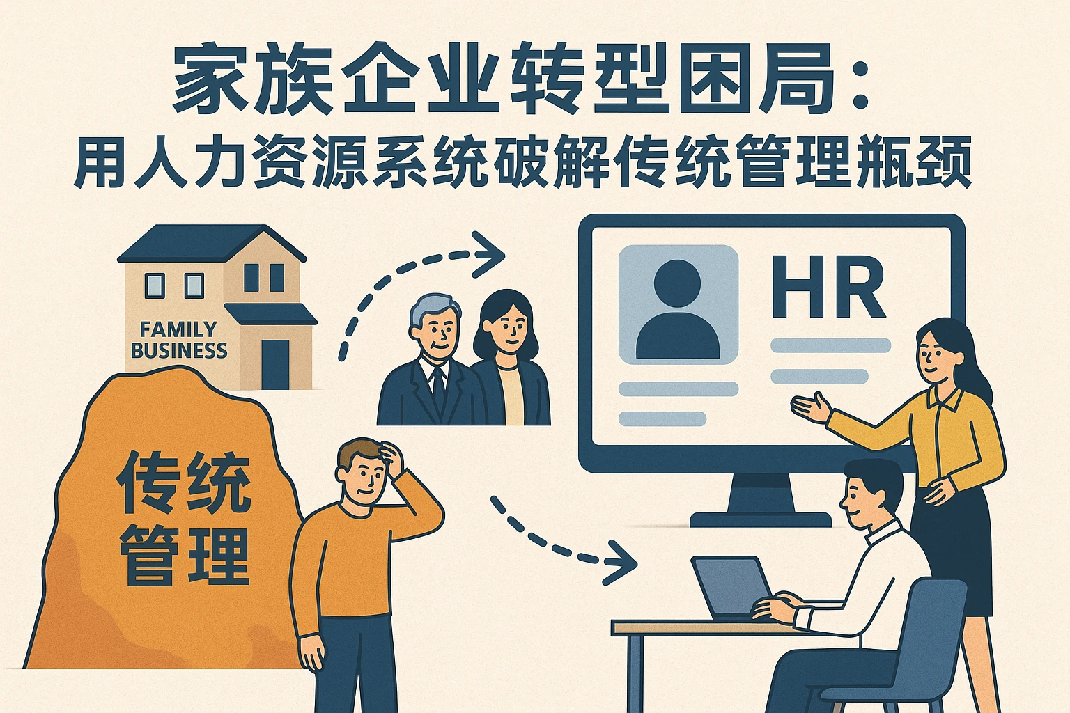 家族企业转型困局：用人力资源系统破解传统管理瓶颈