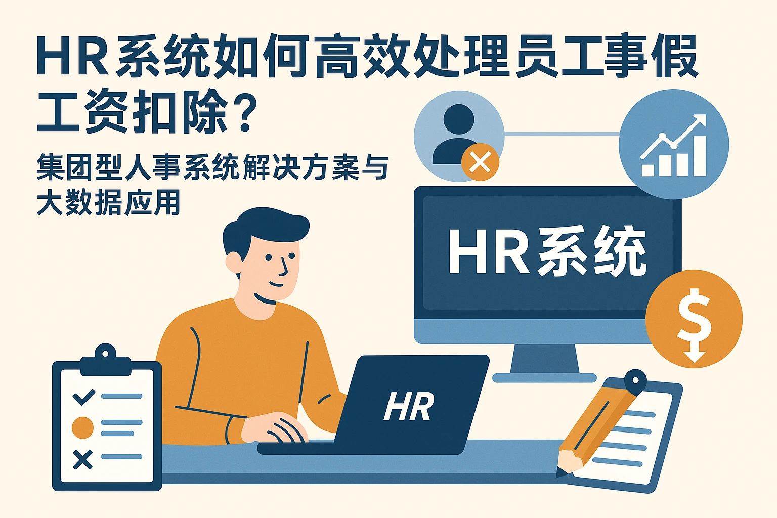 HR系统如何高效处理员工事假工资扣除？集团型人事系统的解决方案与大数据应用