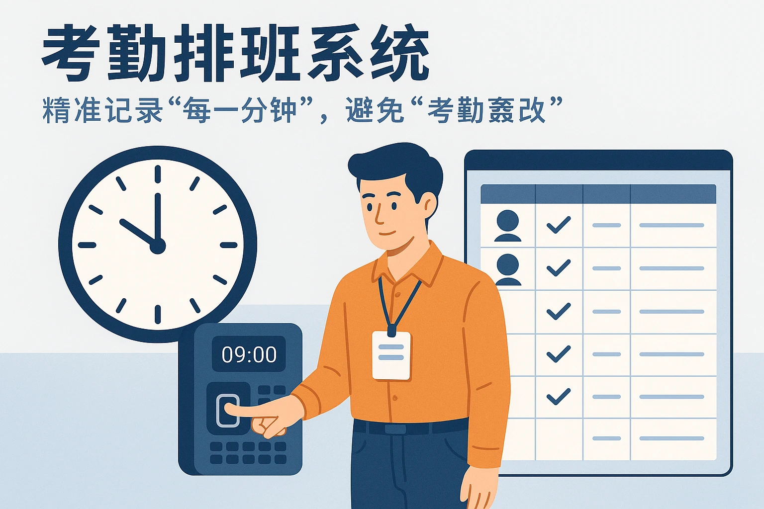 2. 考勤排班系统：精准记录“每一分钟”，避免“考勤篡改”