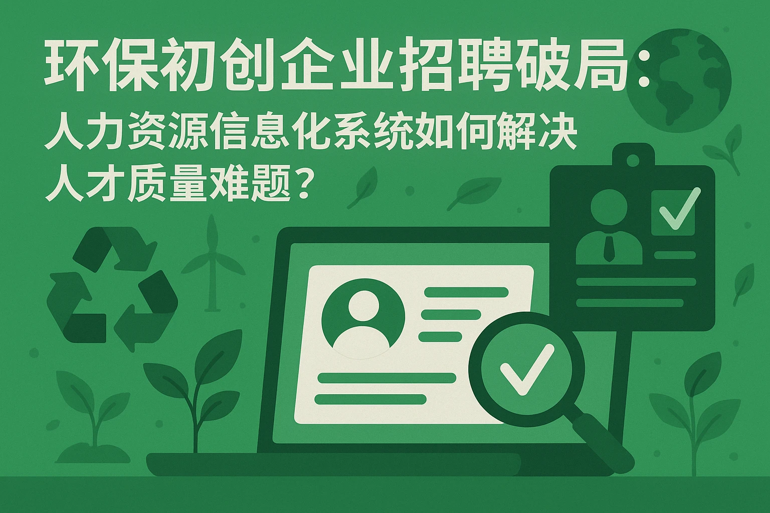 环保初创企业招聘破局：人力资源信息化系统如何解决人才质量难题？