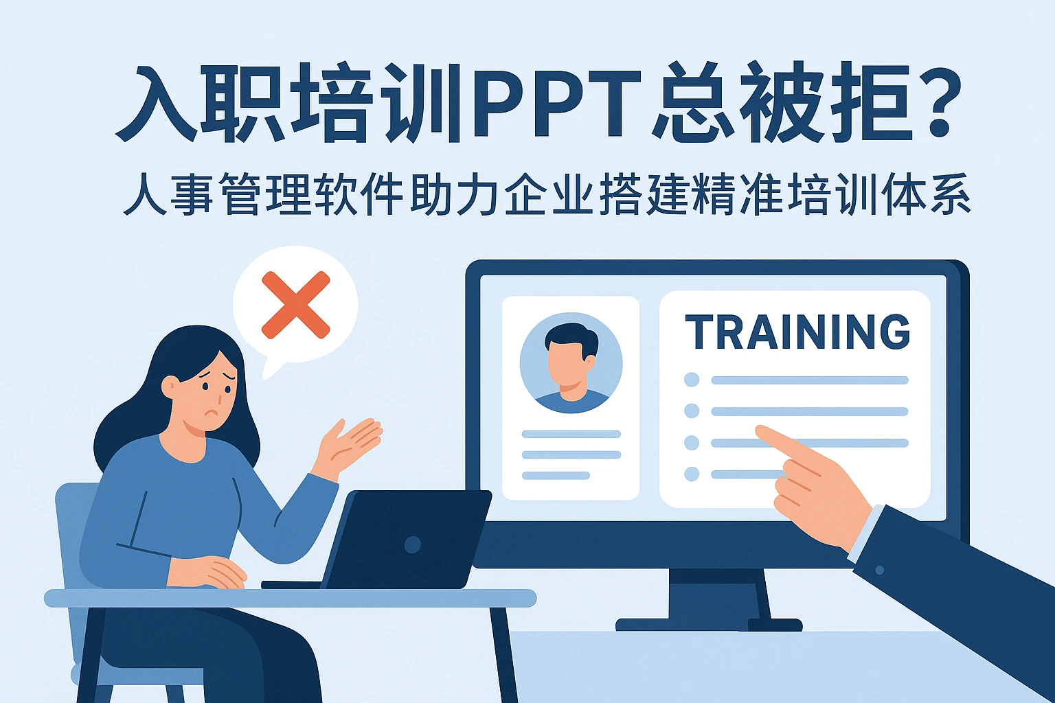 入职培训PPT总被拒？人事管理软件助力企业搭建精准培训体系