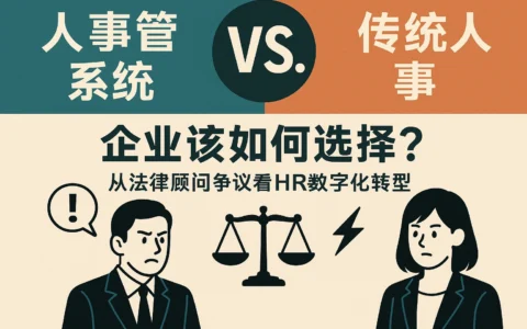 人事管理系统vs传统人事：企业该如何选择？从法律顾问争议看HR数字化转型