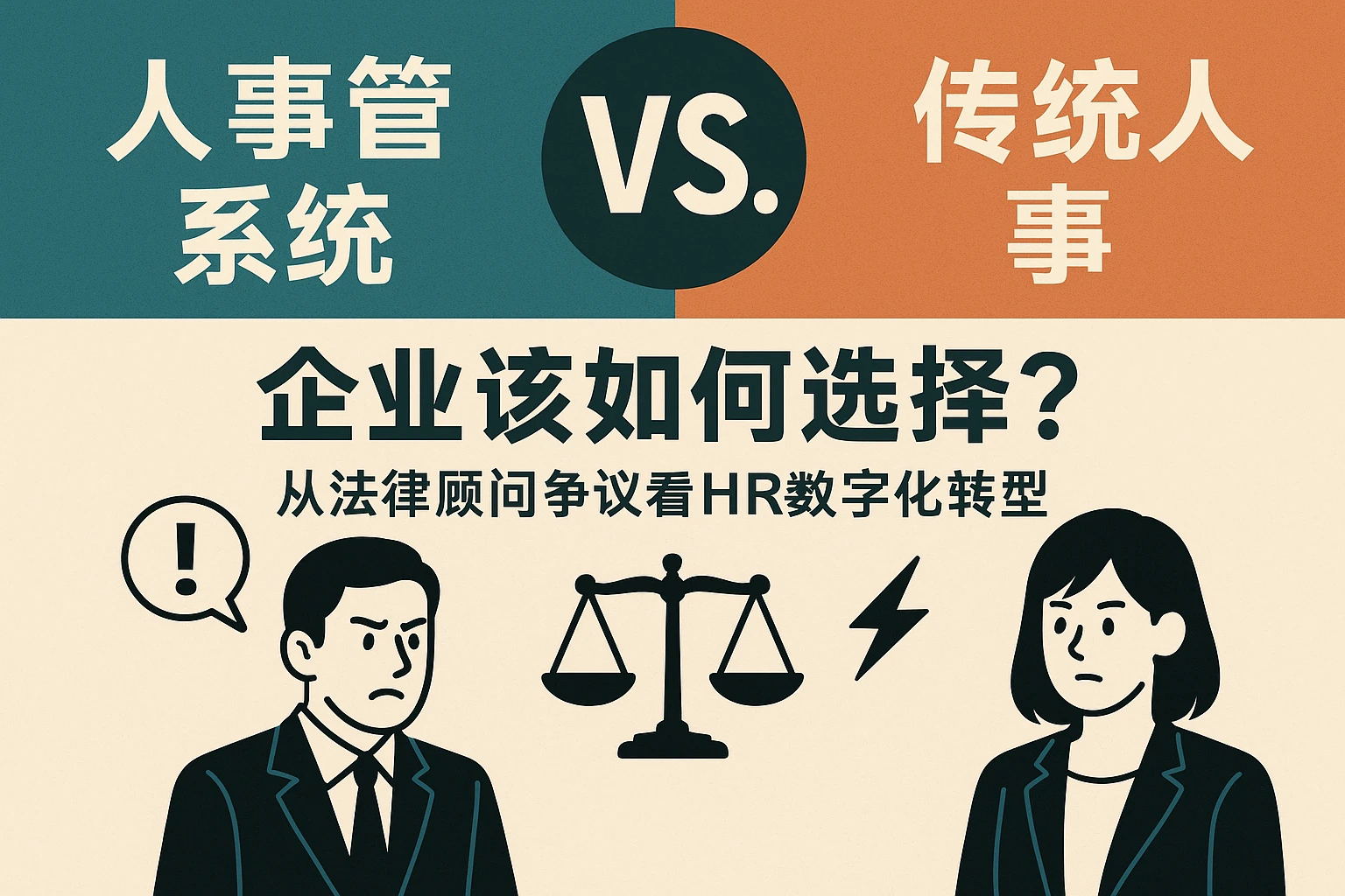 人事管理系统vs传统人事：企业该如何选择？从法律顾问争议看HR数字化转型