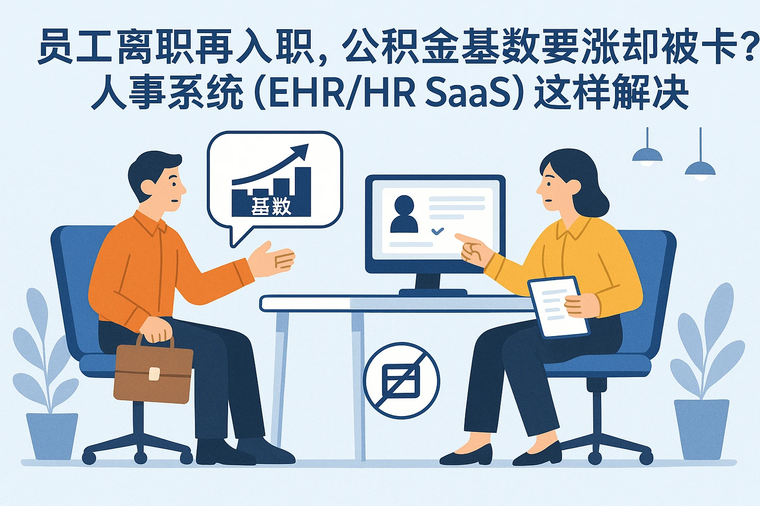 员工离职再入职，公积金基数要涨却被卡？人事系统（EHR/HR SaaS）这样解决