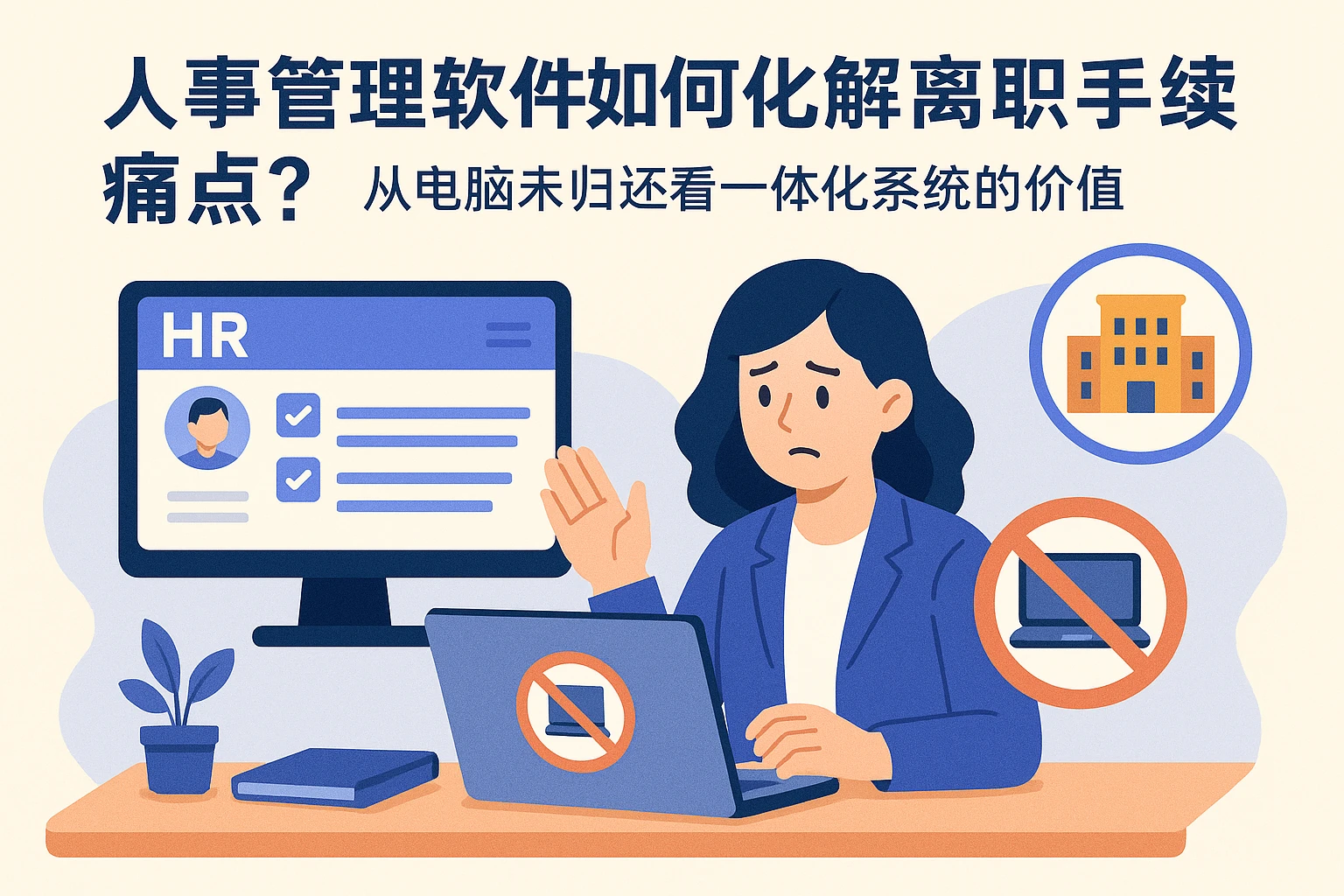 人事管理软件如何化解离职手续痛点？从电脑未归还看一体化系统的价值