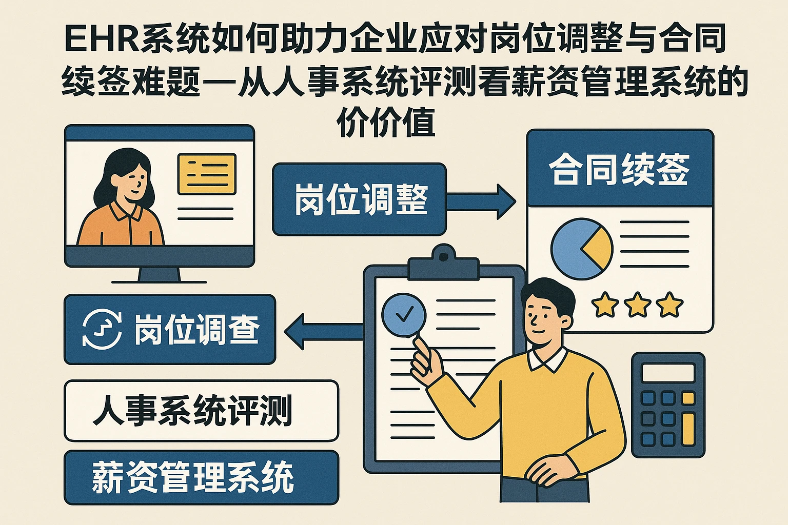 EHR系统如何助力企业应对岗位调整与合同续签难题——从人事系统评测看薪资管理系统的价值