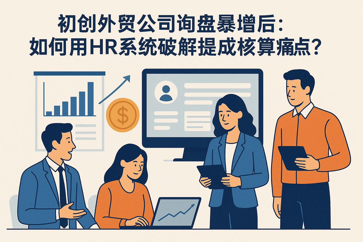 初创外贸公司询盘暴增后：如何用HR系统破解提成核算痛点？
