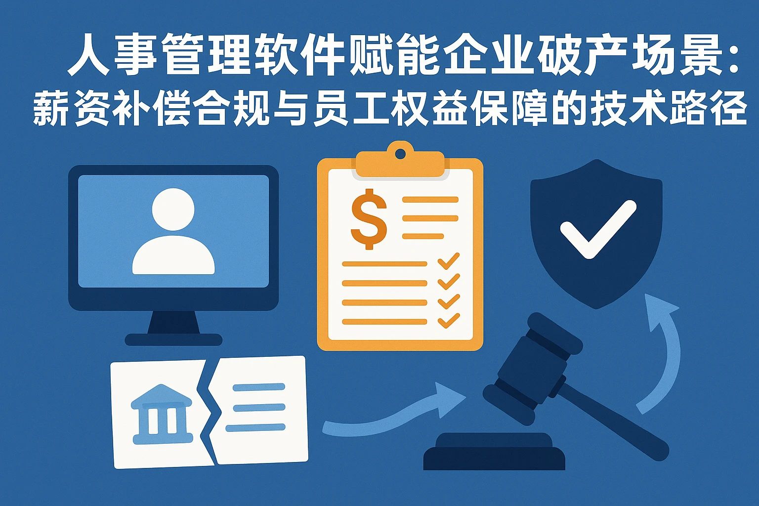 人事管理软件赋能企业破产场景：薪资补偿合规与员工权益保障的技术路径