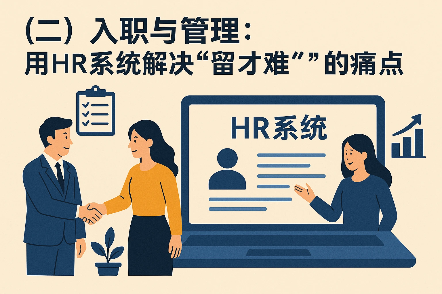 （二）入职与管理：用HR系统解决“留才难”的痛点