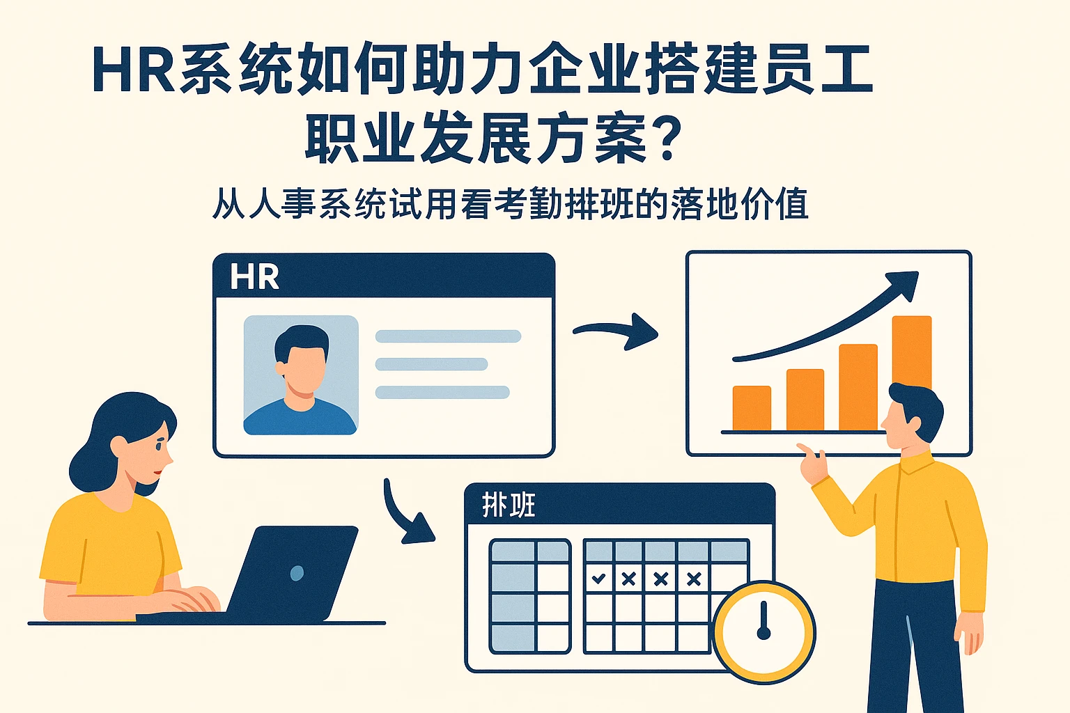 HR系统如何助力企业搭建员工职业发展方案？从人事系统试用看考勤排班的落地价值