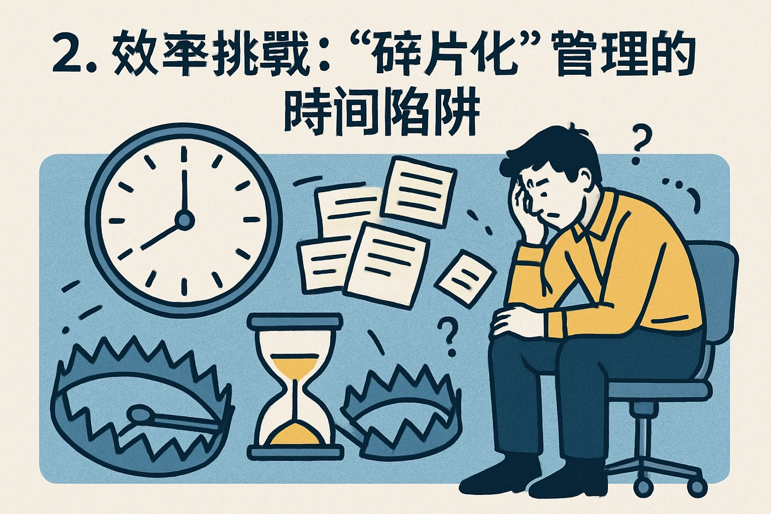 2. 效率挑战：“碎片化”管理的时间陷阱