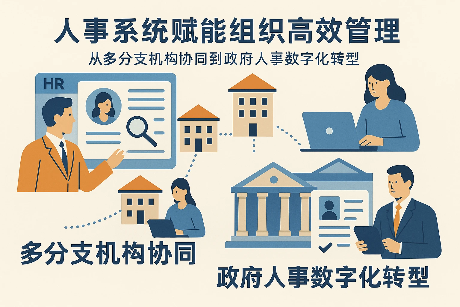 人事系统赋能组织高效管理：从多分支机构协同到政府人事数字化转型